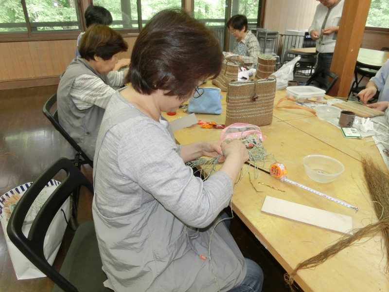 奥会津　三島町　編み組細工　ヒロロ　教室　体験